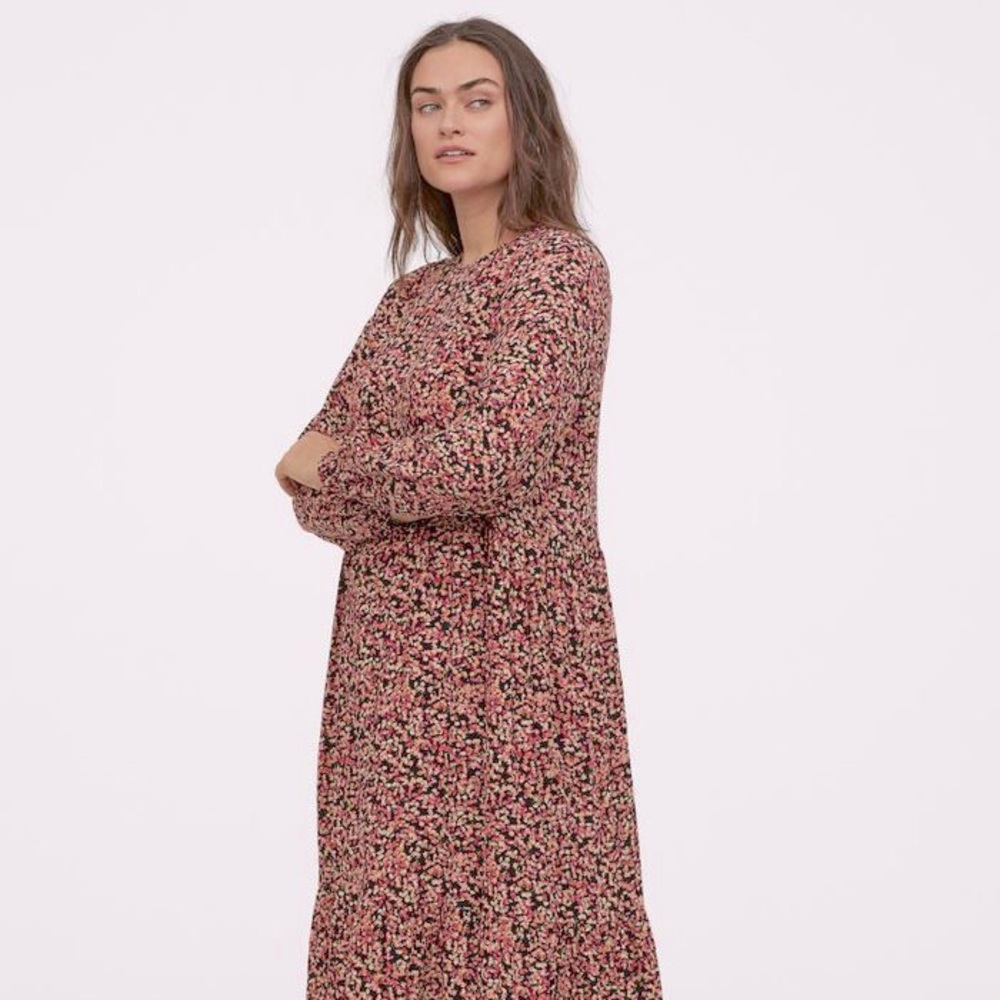 H&M Floral Maxi Dress w/ Longsleeves